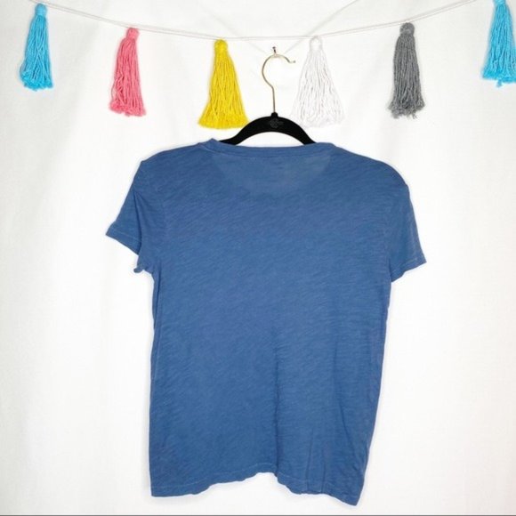 Madewell Blue Crew Neck Pocket T-Shirt XXS - Picture 7 of 8